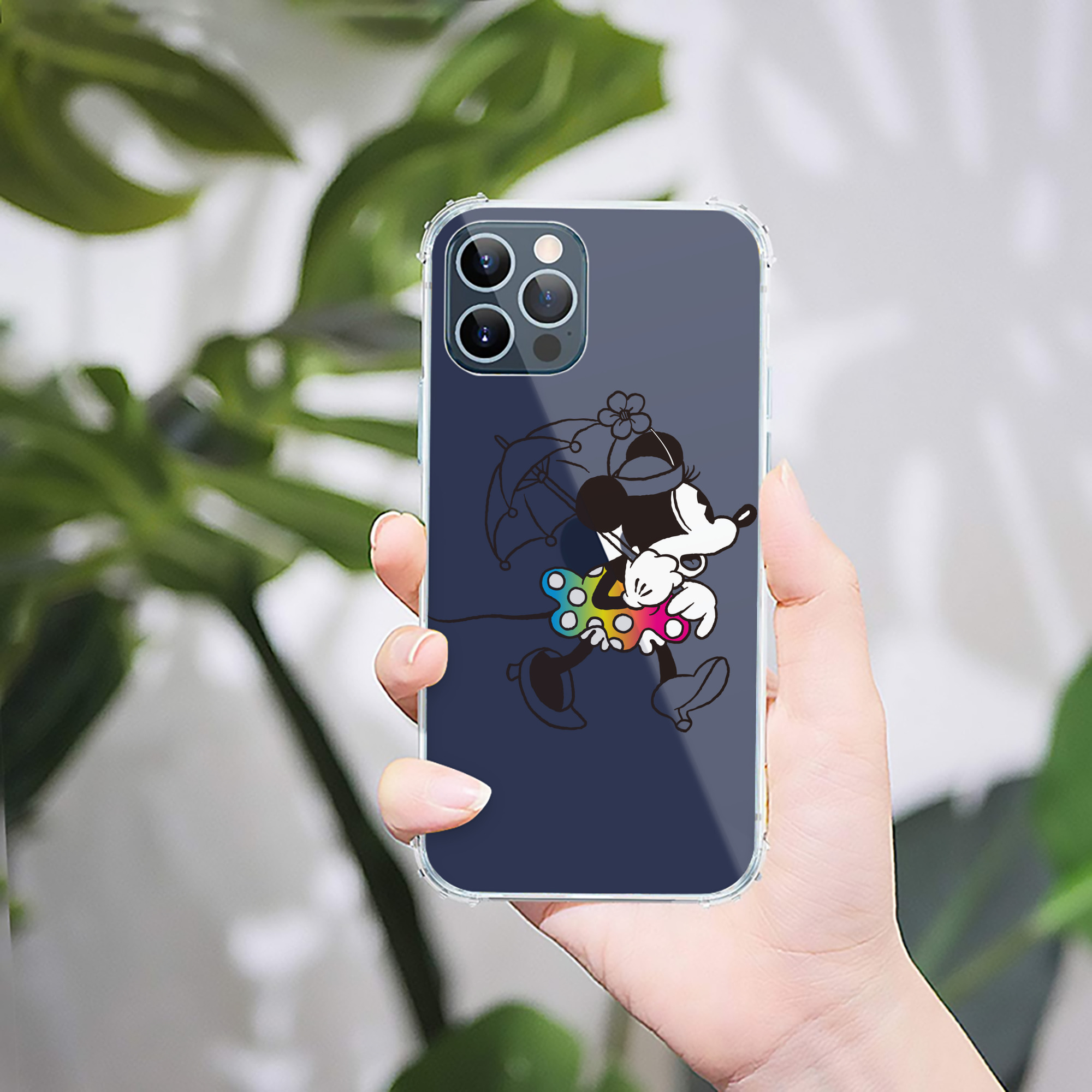 （画像用） ミッキーマウス Mickey Mouse 【iPhone 12シリーズ対応】透明スマホケース（クリアソフトケース）